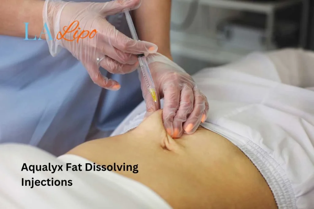 woman having fat dissolving injections Ilford in the stomach