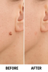 Skin tags removal Ilford before and after